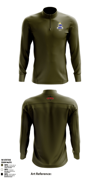 Quarter Zip Jacket, , Army, Teamtime, Team time, sublimation, custom sports apparel, team uniforms, spirit wear, spiritwear, sports uniforms, custom shirts, team store, custom team store, fundraiser sports, apparel fundraiser