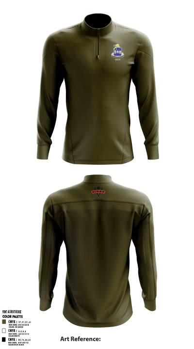 Fighting Falcons 2-39 IN 61217991 Quarter Zip Jacket - 1