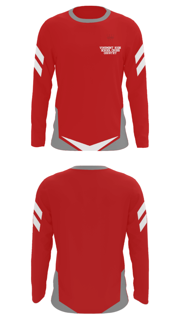 Long Sleeve Performance Shirt, Vinemont High School Cross Country, Cross Country, Teamtime, Team time, sublimation, custom sports apparel, team uniforms, spirit wear, spiritwear, sports uniforms, custom shirts, team store, custom team store, fundraiser sports, apparel fundraiser