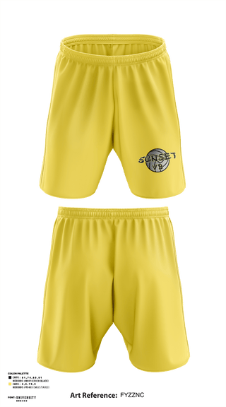 Athletic Shorts With Pockets, Miami Sunset Senior, Men's Volleyball, Teamtime, Team time, sublimation, custom sports apparel, team uniforms, spirit wear, spiritwear, sports uniforms, custom shirts, team store, custom team store, fundraiser sports, apparel fundraiser