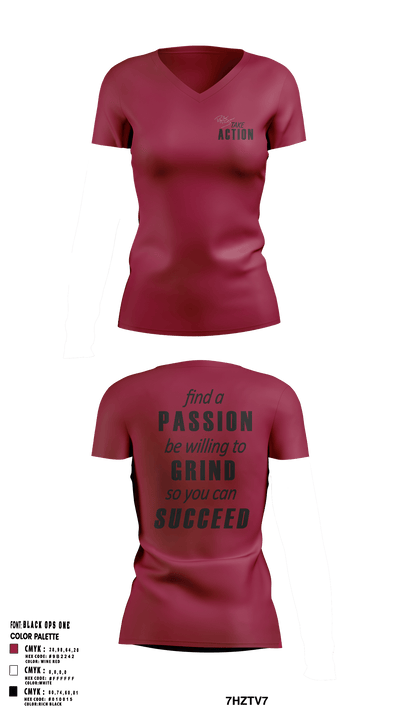 Take Action 37258519 Women's Short Sleeve V-neck Shirt - 2