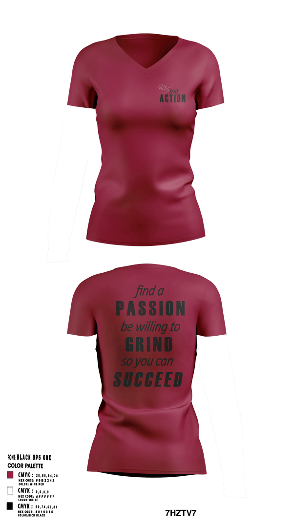 Women's Short Sleeve Vneck Shirt, Take Action, Spirit Store, Teamtime, Team time, sublimation, custom sports apparel, team uniforms, spirit wear, spiritwear, sports uniforms, custom shirts, team store, custom team store, fundraiser sports, apparel fundraiser
