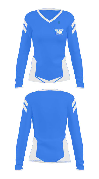 Kenston Middle School 10997372 Women's Long Sleeve V-neck Shirt - 15