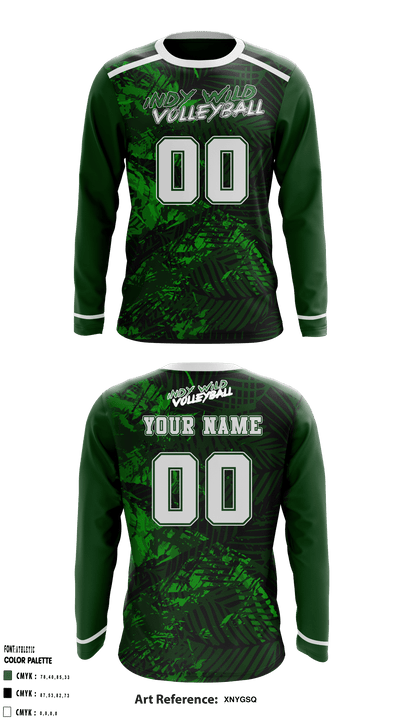 North Central Panthers Volleyball 62579612 Long Sleeve Performance Shirt - 5