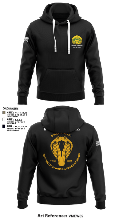 Charlie Company, 305th MI BN 76459019 Hoodie - 4