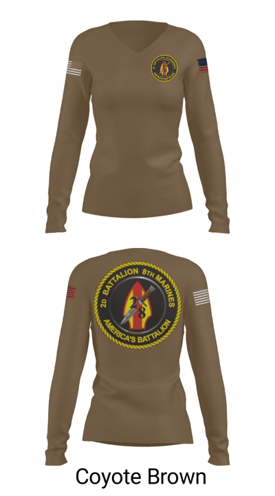 2/8 14118320 Women's Long Sleeve V-neck Shirt - 38
