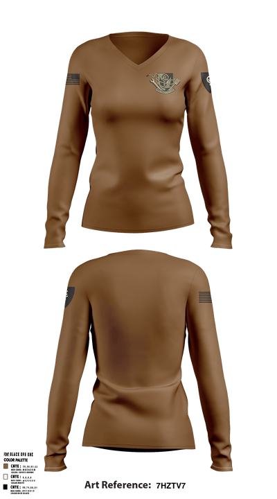 1438th CTC 15112391 Women's Long Sleeve V-neck Shirt - 9