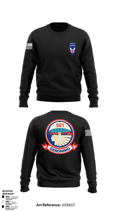 1-501st parachute infantry 33780873 Crew Neck Sweatshirt - 1