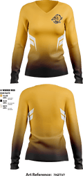 Floyd County High School Basketball 58480106 Women's Long Sleeve V-neck Shirt - 1