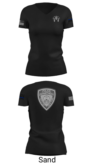 Women's Short Sleeve Vneck Shirt, , Police, Teamtime, Team time, sublimation, custom sports apparel, team uniforms, spirit wear, spiritwear, sports uniforms, custom shirts, team store, custom team store, fundraiser sports, apparel fundraiser