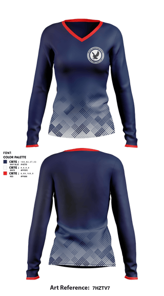 Women's Long Sleeve Vneck Shirt, Bethel Christian School, Spirit Store, Teamtime, Team time, sublimation, custom sports apparel, team uniforms, spirit wear, spiritwear, sports uniforms, custom shirts, team store, custom team store, fundraiser sports, apparel fundraiser