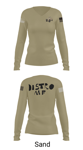 Women's Long Sleeve Vneck Shirt, , Army, Teamtime, Team time, sublimation, custom sports apparel, team uniforms, spirit wear, spiritwear, sports uniforms, custom shirts, team store, custom team store, fundraiser sports, apparel fundraiser