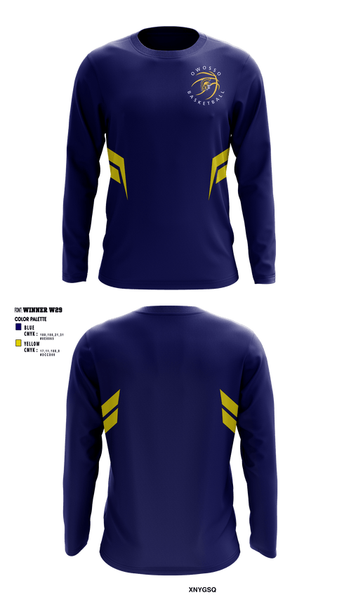 Long Sleeve Performance Shirt, Owosso High School Basketball, Men's Basketball, Teamtime, Team time, sublimation, custom sports apparel, team uniforms, spirit wear, spiritwear, sports uniforms, custom shirts, team store, custom team store, fundraiser sports, apparel fundraiser