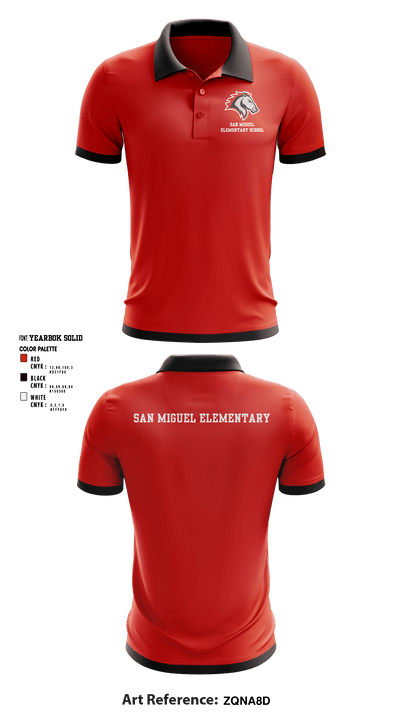 San Miguel Elementary School 5309067 Short Sleeve Performance Polo - 3