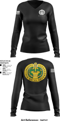 DET 6 CO F 3 BN 485 REGT 94978592 Women's Long Sleeve V-neck Shirt - 2