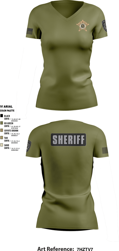 Henry County S.E.R.T. 87395571 Women's Short Sleeve V-neck Shirt - 2