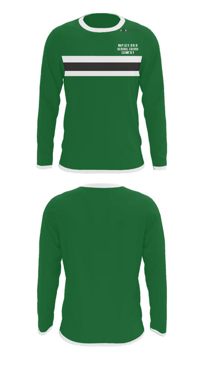 Naples High School Cross Country 92090853 Long Sleeve Performance Shirt - 1