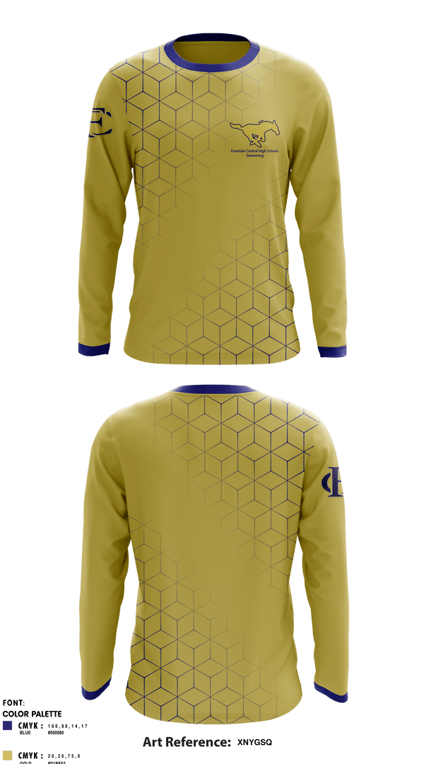 Long Sleeve Performance Shirt, Fountain Central High School Swimming, Swimming, Teamtime, Team time, sublimation, custom sports apparel, team uniforms, spirit wear, spiritwear, sports uniforms, custom shirts, team store, custom team store, fundraiser sports, apparel fundraiser