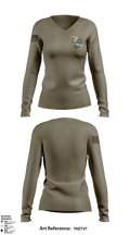 USS BOXER (LHD4) Health Services Department 43872695 Women's Long Sleeve V-neck Shirt - 2