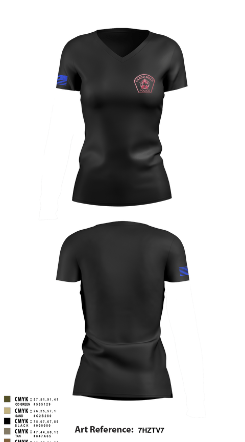 Women's Short Sleeve Vneck Shirt, , Police, Teamtime, Team time, sublimation, custom sports apparel, team uniforms, spirit wear, spiritwear, sports uniforms, custom shirts, team store, custom team store, fundraiser sports, apparel fundraiser