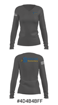 Frank Borman School 72819267 Women's Long Sleeve V-neck Shirt - 33