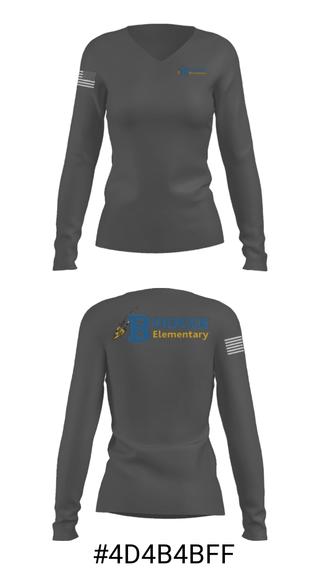 Women's Long Sleeve Vneck Shirt, Frank Borman School, Spirit Store, Teamtime, Team time, sublimation, custom sports apparel, team uniforms, spirit wear, spiritwear, sports uniforms, custom shirts, team store, custom team store, fundraiser sports, apparel fundraiser
