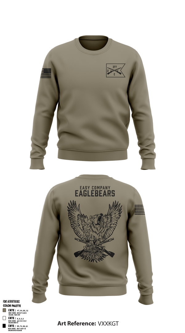 Crew Neck Sweatshirt, , Army, Teamtime, Team time, sublimation, custom sports apparel, team uniforms, spirit wear, spiritwear, sports uniforms, custom shirts, team store, custom team store, fundraiser sports, apparel fundraiser