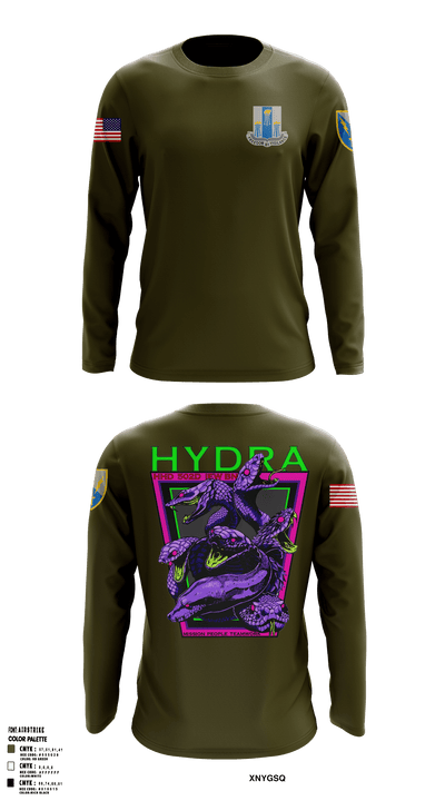HHD HYDRA, 502nd IEW BN 85683805 Long Sleeve Performance Shirt - 53
