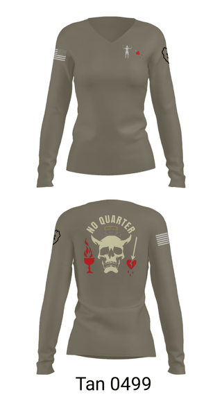 Women's Long Sleeve Vneck Shirt, , Army, Teamtime, Team time, sublimation, custom sports apparel, team uniforms, spirit wear, spiritwear, sports uniforms, custom shirts, team store, custom team store, fundraiser sports, apparel fundraiser