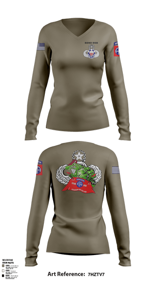 Women's Long Sleeve Vneck Shirt, , Army, Teamtime, Team time, sublimation, custom sports apparel, team uniforms, spirit wear, spiritwear, sports uniforms, custom shirts, team store, custom team store, fundraiser sports, apparel fundraiser