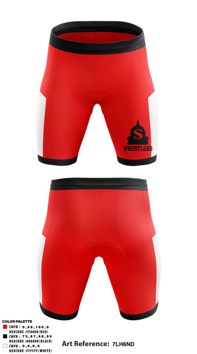 Springfield High School Wrestling 22768599 Men's Compression Shorts - 1