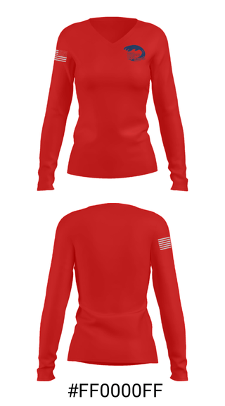 Women's Long Sleeve Vneck Shirt, Port Gibson High School Cross Country, Cross Country, Teamtime, Team time, sublimation, custom sports apparel, team uniforms, spirit wear, spiritwear, sports uniforms, custom shirts, team store, custom team store, fundraiser sports, apparel fundraiser