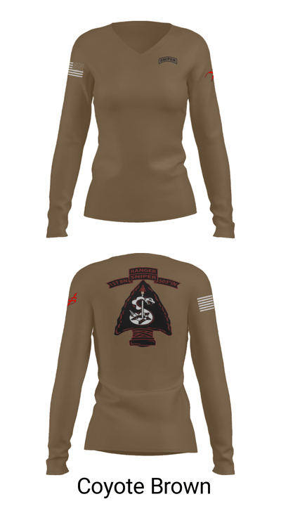 1/503 Snipers 39758046 Women's Long Sleeve V-neck Shirt - 37