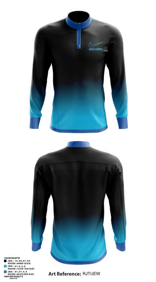 Quarter Zip Jacket, Ninja Cartel, Tennis, Teamtime, Team time, sublimation, custom sports apparel, team uniforms, spirit wear, spiritwear, sports uniforms, custom shirts, team store, custom team store, fundraiser sports, apparel fundraiser