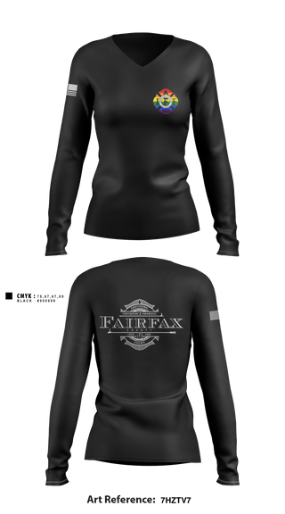 Women's Long Sleeve Vneck Shirt, , Fire Department, Teamtime, Team time, sublimation, custom sports apparel, team uniforms, spirit wear, spiritwear, sports uniforms, custom shirts, team store, custom team store, fundraiser sports, apparel fundraiser