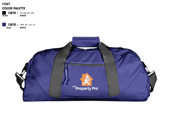 Duffle Bag, My Property ProMy Property Pro, , Teamtime, Team time, sublimation, custom sports apparel, team uniforms, spirit wear, spiritwear, sports uniforms, custom shirts, team store, custom team store, fundraiser sports, apparel fundraiser