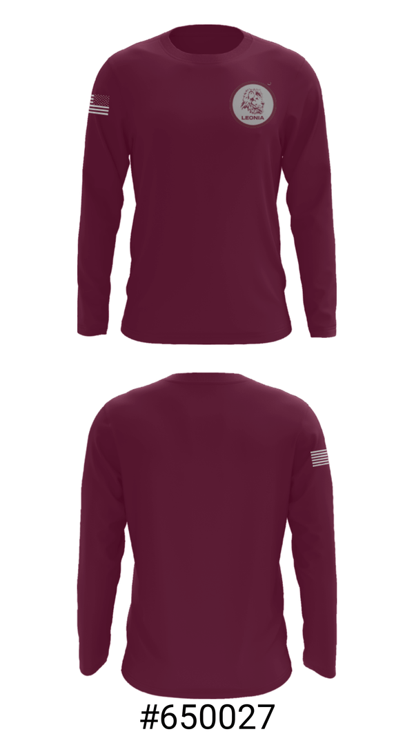 Long Sleeve Performance Shirt, Leonia High School Basketball, Men's Basketball, Teamtime, Team time, sublimation, custom sports apparel, team uniforms, spirit wear, spiritwear, sports uniforms, custom shirts, team store, custom team store, fundraiser sports, apparel fundraiser