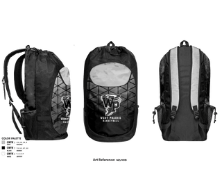 Gear Bag, West Prairie Senior High School Basketball, Women's Basketball, Teamtime, Team time, sublimation, custom sports apparel, team uniforms, spirit wear, spiritwear, sports uniforms, custom shirts, team store, custom team store, fundraiser sports, apparel fundraiser