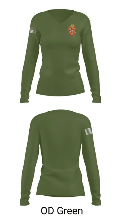 HHB 3rd Battalion, 3rd Field Artillery 61548411 Women's Long Sleeve V-neck Shirt - 40