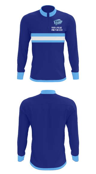 Quarter Zip Jacket, Vista Peak Prep Cheer, Cheer, Teamtime, Team time, sublimation, custom sports apparel, team uniforms, spirit wear, spiritwear, sports uniforms, custom shirts, team store, custom team store, fundraiser sports, apparel fundraiser