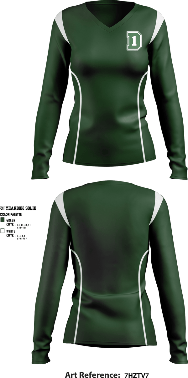 Women's Long Sleeve Vneck Shirt, Dartmouth High School, Spirit Store, Teamtime, Team time, sublimation, custom sports apparel, team uniforms, spirit wear, spiritwear, sports uniforms, custom shirts, team store, custom team store, fundraiser sports, apparel fundraiser