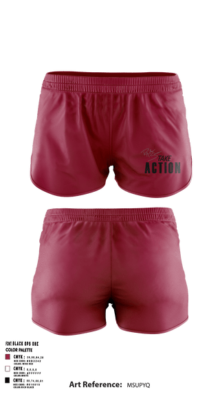 Women's Shorts, Take Action, Spirit Store, Teamtime, Team time, sublimation, custom sports apparel, team uniforms, spirit wear, spiritwear, sports uniforms, custom shirts, team store, custom team store, fundraiser sports, apparel fundraiser