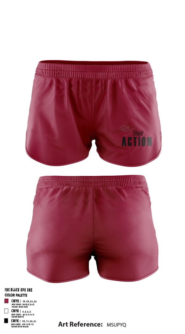 Women's Shorts, Take Action, Spirit Store, Teamtime, Team time, sublimation, custom sports apparel, team uniforms, spirit wear, spiritwear, sports uniforms, custom shirts, team store, custom team store, fundraiser sports, apparel fundraiser
