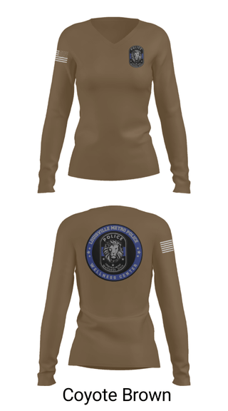 Women's Long Sleeve Vneck Shirt, , Police, Teamtime, Team time, sublimation, custom sports apparel, team uniforms, spirit wear, spiritwear, sports uniforms, custom shirts, team store, custom team store, fundraiser sports, apparel fundraiser