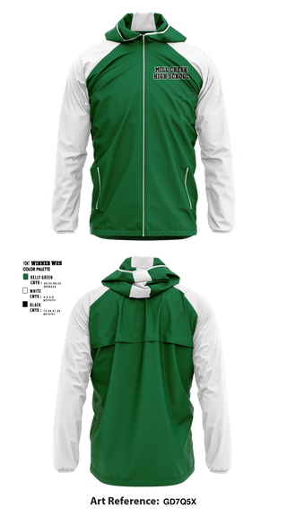 Windbreaker, Mill Creek High School, Spirit Store, Teamtime, Team time, sublimation, custom sports apparel, team uniforms, spirit wear, spiritwear, sports uniforms, custom shirts, team store, custom team store, fundraiser sports, apparel fundraiser