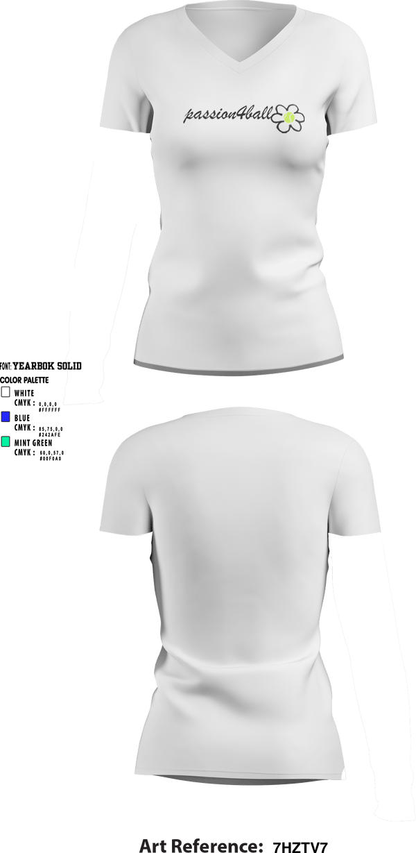 Women's Short Sleeve Vneck Shirt, Passion4ball, Tennis, Teamtime, Team time, sublimation, custom sports apparel, team uniforms, spirit wear, spiritwear, sports uniforms, custom shirts, team store, custom team store, fundraiser sports, apparel fundraiser
