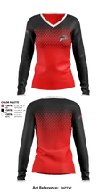 Union Grove High School Cheer 8056600 Women's Long Sleeve V-neck Shirt - 1