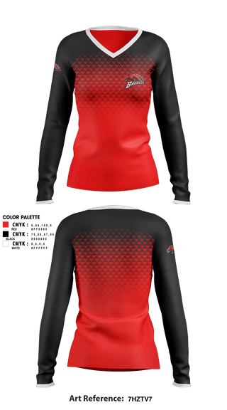 Women's Long Sleeve Vneck Shirt, Union Grove High School Cheer, Cheer, Teamtime, Team time, sublimation, custom sports apparel, team uniforms, spirit wear, spiritwear, sports uniforms, custom shirts, team store, custom team store, fundraiser sports, apparel fundraiser