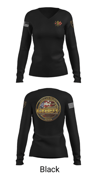 Women's Long Sleeve Vneck Shirt, , Army, Teamtime, Team time, sublimation, custom sports apparel, team uniforms, spirit wear, spiritwear, sports uniforms, custom shirts, team store, custom team store, fundraiser sports, apparel fundraiser