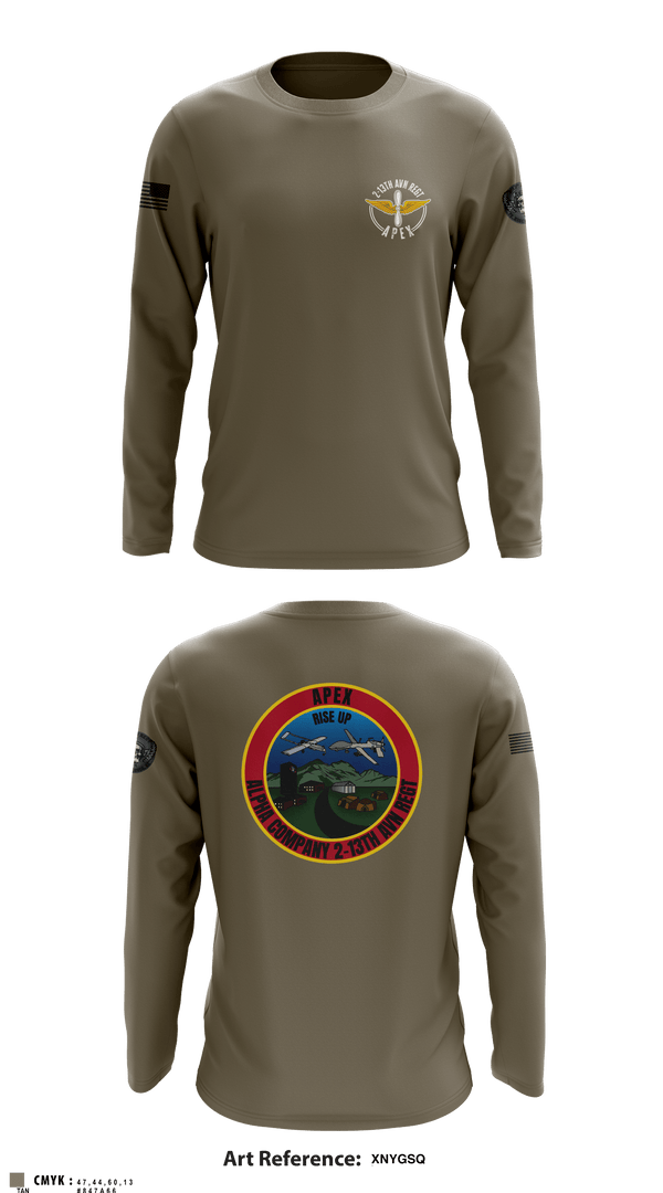 Long Sleeve Performance Shirt, A Co, 2-13th AVN REGT, , Teamtime, Team time, sublimation, custom sports apparel, team uniforms, spirit wear, spiritwear, sports uniforms, custom shirts, team store, custom team store, fundraiser sports, apparel fundraiser